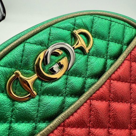 Gucci Laminated Nappa Trapuntata Mini Zumi Dome Shoulder - Picture 2 of 7